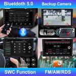 8 Core 4G+64G Carplay Car Stereo 10.1 Inch Double Din Android IPS Touch Screen Car Radio with Android Auto GPS Navigation/Wifi & 4G/Bluetooth 5.0/Fm/Am/Rds/Eq/Dsp/Mirror Link/Dual USB/SWC