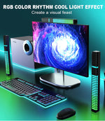 RGB Music Sound Control LED Lights App Control Pickup Light Rhythm Ambient Light for Car Tv Game Computer Desktop Decora Lights
