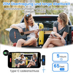 Wireless Lavalier Microphone for Iphone - Lapel Microphone Wireless Microphone with Clip Mini Lapel Mic for External Recording Video Recording