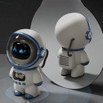 Smart Astronaut Bluetooth-Compatible Speaker Mini Sound Box Portable Stereo Ai Interactive Audio with Alarm Clock Creative Gift