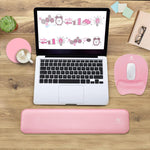 Memory Foam Set Wrist Rest Pad & Mouse Wrist Rest Support,Ergonomic Design for Office,Home,Laptop,Desktop Computer,Gaming Keyboard - Pink
