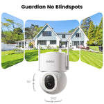 3K/5MP Security Cameras Wireless Outdoor,Solar Powered 400-Lumen Spotlight Camera,360°Pan/Tilt Surveillance,Night Vision,2.4G Wifi Camera,Auto Tracking,Ai Human/Vehicle/Pet Detection-2 Pack