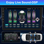 8 Core 4G+64G Carplay Car Stereo 10.1 Inch Double Din Android IPS Touch Screen Car Radio with Android Auto GPS Navigation/Wifi & 4G/Bluetooth 5.0/Fm/Am/Rds/Eq/Dsp/Mirror Link/Dual USB/SWC