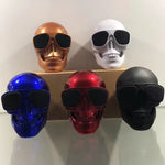 Skull Head Speaker Portable Mini Bluetooth-Compatible Wireless HD Stereo Speakers Skull Head Subwoofer Creative Home Ornament