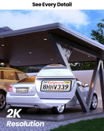 2K Solar Security Camera Wireless Wifi, Outdoor Camera for Home Security,Auto Tracking ,Smart Siren Spotlights, Works with Alexa/Google Assistant