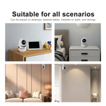 Portable 1080P 360° Surveillance Camera with Night Vision, White