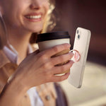 Cell Phone Ring Holder, Finger Ring Stand, 360 Degree Rotation Finger Ring Kickstand, Metal Grip Holder for Most Smart Phones, Iphone, Samsung, LG, Sony (Pink)