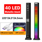RGB Music Sound Control LED Lights App Control Pickup Light Rhythm Ambient Light for Car Tv Game Computer Desktop Decora Lights