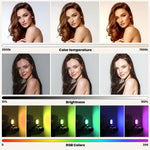 Pocket RGB Fill Light Portable LED Light Video Mini Fill Light for Camera Smartphone for Gopro Laptop Selfie Adjustable RGB Lamp