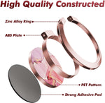 Cell Phone Ring Holder, Finger Ring Stand, 360 Degree Rotation Finger Ring Kickstand, Metal Grip Holder for Most Smart Phones, Iphone, Samsung, LG, Sony (Pink)