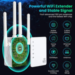 Wifi Extender Booster,Wifi Extenders Signal Booster for Home Cover up to 12880 Sq. Ft & 105 Devices, Wifi Extender, 1200Mbps Wifi Amplifier, Wifi Range Extender, Wifi Booster, Internet Booster