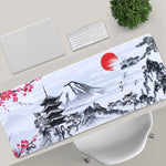 Japanese Cherry Blossom Large Mouse Pad, Desk Mat with Non-Slip Rubber Base Waterproof Keyboard Gaming Mousepad Large Desk Pad for Computers, Laptop,Gaming,Office & Home (31.3X11.8 Inches)
