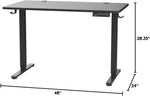 Height Adjustable Electric Standing Desk, 47.2 X 23.6 Inches Sit Stand up Desk, Memory Computer Home Office Desk with Two-Piece Desktop (Black)