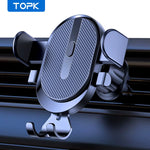 TOPK Car Phone Holder Mount 2023 Upgrade Auto Locking Phone Holder with Hook Clip for Car Air Vent for Iphone Samsung