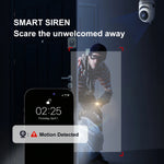 Portable 1080P 360° Surveillance Camera with Night Vision, White