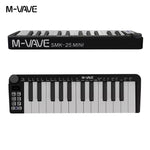 Smk-25Mini MIDI Keyboard Rechargeable 25-Key MIDI Control Keyboard Instrument Mini Portable USB Keyboard MIDI Controller