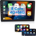 8 Core 4G+64G Carplay Car Stereo 10.1 Inch Double Din Android IPS Touch Screen Car Radio with Android Auto GPS Navigation/Wifi & 4G/Bluetooth 5.0/Fm/Am/Rds/Eq/Dsp/Mirror Link/Dual USB/SWC