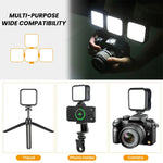 Pocket RGB Fill Light Portable LED Light Video Mini Fill Light for Camera Smartphone for Gopro Laptop Selfie Adjustable RGB Lamp