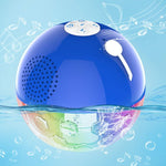 Bluetooth Speakers with RGBW Lights, Crystal Clear Stereo Sound,Dual Drivers,Rich Bass, IPX7 Waterproof, 50Ft Wireless Range, Built-In Mic, Portable Floating Speaker for Pool Hot Tub Spa Shower Travel