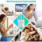 Wifi Extender Booster,Wifi Extenders Signal Booster for Home Cover up to 12880 Sq. Ft & 105 Devices, Wifi Extender, 1200Mbps Wifi Amplifier, Wifi Range Extender, Wifi Booster, Internet Booster