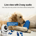 Portable 1080P 360° Surveillance Camera with Night Vision, White