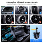 TOPK Car Phone Holder Mount 2023 Upgrade Auto Locking Phone Holder with Hook Clip for Car Air Vent for Iphone Samsung