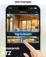 2K Solar Security Camera Wireless Wifi, Outdoor Camera for Home Security,Auto Tracking ,Smart Siren Spotlights, Works with Alexa/Google Assistant