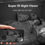 Portable 1080P 360° Surveillance Camera with Night Vision, White