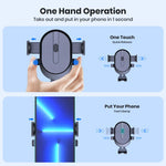 TOPK Car Phone Holder Mount 2023 Upgrade Auto Locking Phone Holder with Hook Clip for Car Air Vent for Iphone Samsung