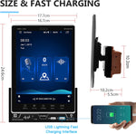 Android Car Stereo 9.5'' HD Vertical Touch Screen AI Intelligent Voice Control Double Din Car Radio with GPS Navigation Bluetooth Three USB FM/RDS Mirror Link Backup Camera External Microphone