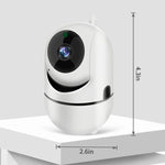 Portable 1080P 360° Surveillance Camera with Night Vision, White