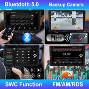 8 Core 4G+64G Carplay Car Stereo 10.1 Inch Double Din Android IPS Touch Screen Car Radio with Android Auto GPS Navigation/Wifi & 4G/Bluetooth 5.0/Fm/Am/Rds/Eq/Dsp/Mirror Link/Dual USB/SWC