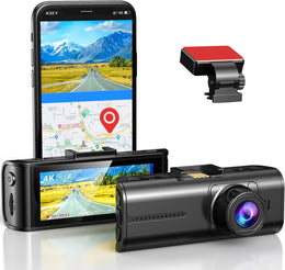 4K Dash Cam, 3840X2160P Ultra HD Car Dash Camera W/ Wifi, GPS, 8MP Sensor, 3.16