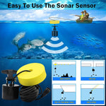 Portable Fish Finder, Handheld Fish Depth Finder Contour Readout Fishfinder Ice Kayak Shore Boat Fishing Fish Detector Device with Sonar Sensor Transducer and LCD Display Gear Fish Depth Finder
