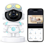 Indoor Pan/Tilt Smart Security Camera, 2K HD Dog-Camera, Super IR Night Vision, Motion Detection for Baby and Pet Monitor, Cloud & SD Card Storage, Supported 5G & 2.4Ghz