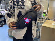 Led Fanny Packs with Bluetooth and Programmable, Crossbody Running Waist Bag DIY Backpack, LED Display Pixel Screen, for Men Women Daypack Daily Sports Mountaineering Travel