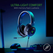 Kraken X USB Ultralight Gaming Headset: 7.1 Surround Sound - Lightweight Frame- for PC - Classic Black + Base Station V2 Chroma