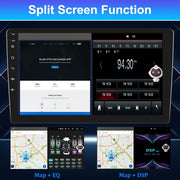 8 Core 4G+64G Carplay Car Stereo 10.1 Inch Double Din Android IPS Touch Screen Car Radio with Android Auto GPS Navigation/Wifi & 4G/Bluetooth 5.0/Fm/Am/Rds/Eq/Dsp/Mirror Link/Dual USB/SWC