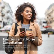 Bluetooth Noise Cancelling Wireless Earbuds for Iphone/Android, In-Ear Sweatproof Stereo Bass Headphones, Immersive Sound Bluetooth 5.2 Earphones with Microphones,En-Able Computer (White)