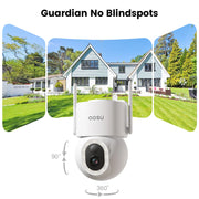 3K/5MP Security Cameras Wireless Outdoor,Solar Powered 400-Lumen Spotlight Camera,360°Pan/Tilt Surveillance,Night Vision,2.4G Wifi Camera,Auto Tracking,Ai Human/Vehicle/Pet Detection-2 Pack