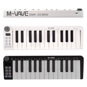 Smk-25Mini MIDI Keyboard Rechargeable 25-Key MIDI Control Keyboard Instrument Mini Portable USB Keyboard MIDI Controller
