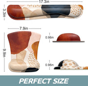 Mouse Pad Wrist Support Keyboard Wrist Rest Pad Ergonomic Mousepad Non-Slip Memory Foam Keyboard Pad Easy Typing Pain Relief Perfect for PC Laptop Gaming Office, Abstract Art Style