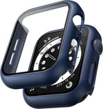 2 Pack Hard Case for Apple Watch Se/Se2/Series 6/5/4 40Mm, with PC Tempered Glass Screen Protector, [Scristant Resistant], [Overall Protection] Slim Cover for Iwatch S6/S5/S4 40Mm, Blue