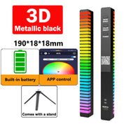 RGB Music Sound Control LED Lights App Control Pickup Light Rhythm Ambient Light for Car Tv Game Computer Desktop Decora Lights