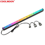 COOLMOON ARGB LED Strip Light 5V 3Pin Small 4Pin Diamond Magnetic Colorful Atmosphere DIY Lamp Bar for PC Computer Case Chassis