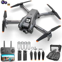 RC Drone with HD Camera, Foldable Quadcopter, Dual Batteries, 30-Min Flight, Altitude Hold, Gesture Control