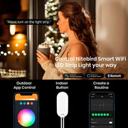 Indoor 16Ft Smart App Control Alexa & Google Assistant Compatible LED Strip Lights