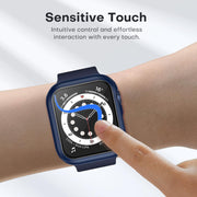 2 Pack Hard Case for Apple Watch Se/Se2/Series 6/5/4 40Mm, with PC Tempered Glass Screen Protector, [Scristant Resistant], [Overall Protection] Slim Cover for Iwatch S6/S5/S4 40Mm, Blue