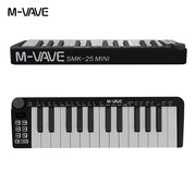 Smk-25Mini MIDI Keyboard Rechargeable 25-Key MIDI Control Keyboard Instrument Mini Portable USB Keyboard MIDI Controller