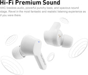Bluetooth Noise Cancelling Wireless Earbuds for Iphone/Android, In-Ear Sweatproof Stereo Bass Headphones, Immersive Sound Bluetooth 5.2 Earphones with Microphones,En-Able Computer (White)